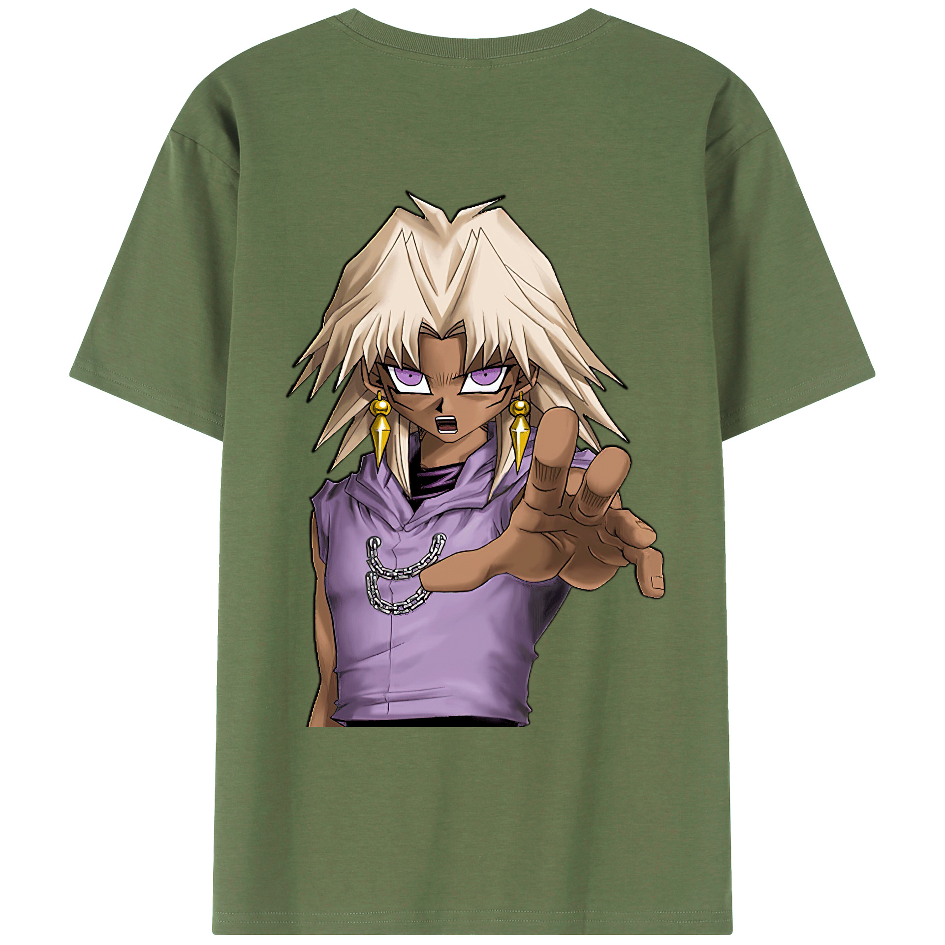 （画像用） 遊☆戯☆王 Yu-Gi-Oh! 綿100％ メンズ半袖Tシャツ（バックプリント） 通気性